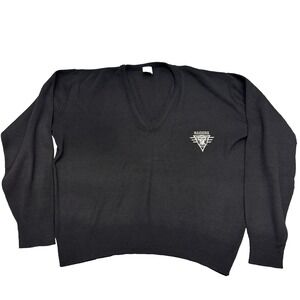 Vintage 80s Men's L NFL Football Los Angeles Raiders Black Fans Sweater USA Made